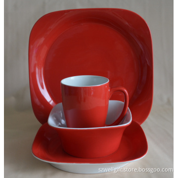Ceramic Stoneware Coffee Cup and Saucer, Dinner Set